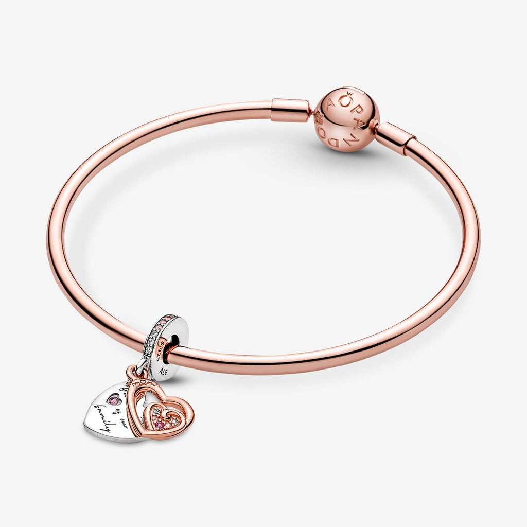 Charm Colgante Doble Corazones Infinito Entrelazados