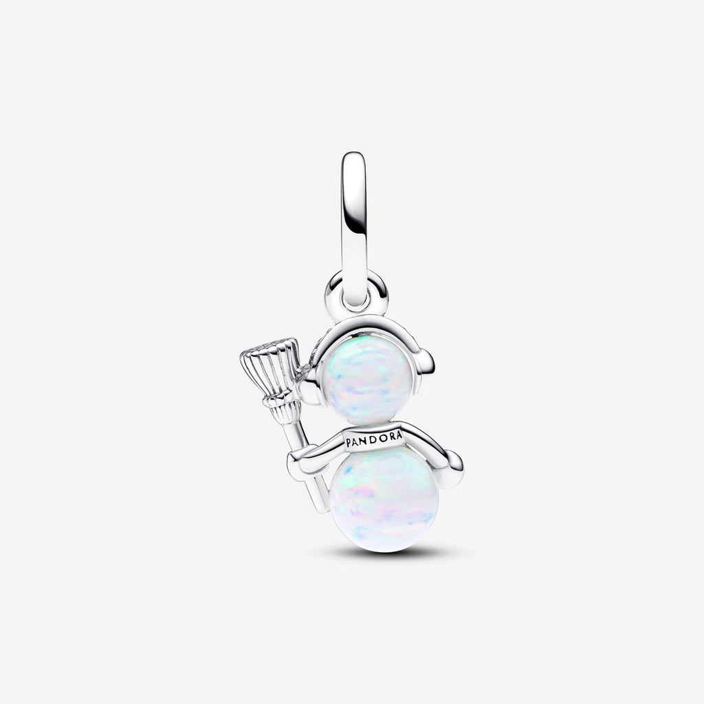 Charm Colgante Muñeco de Nieve Opalescente