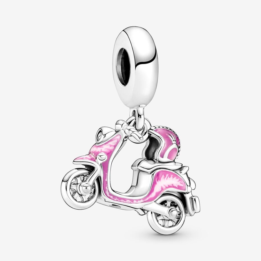 Charm Colgante Scooter Rosa