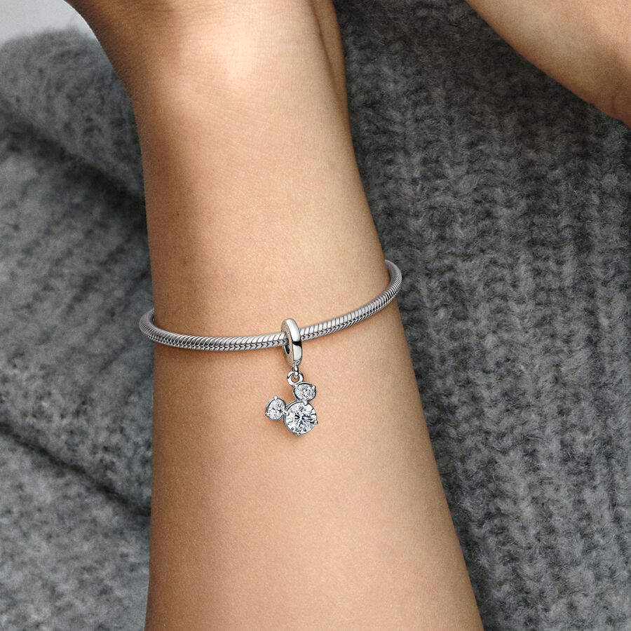 Charm Colgante Silueta Cabeza Brillante Mickey Mause