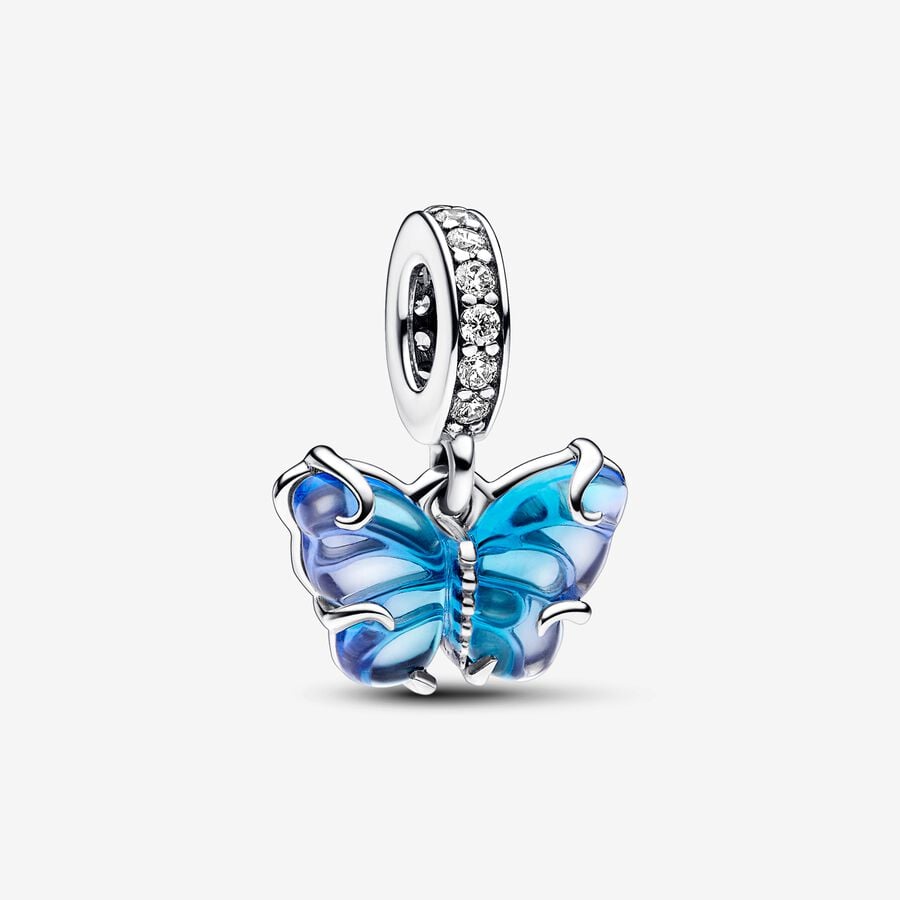 Charm Colgante de Cristal de Murano Mariposa