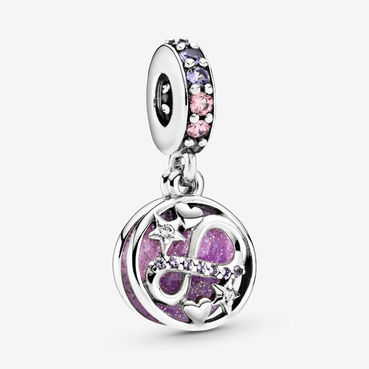 Charm Colgante Infinito, Corazones Y Estrellas