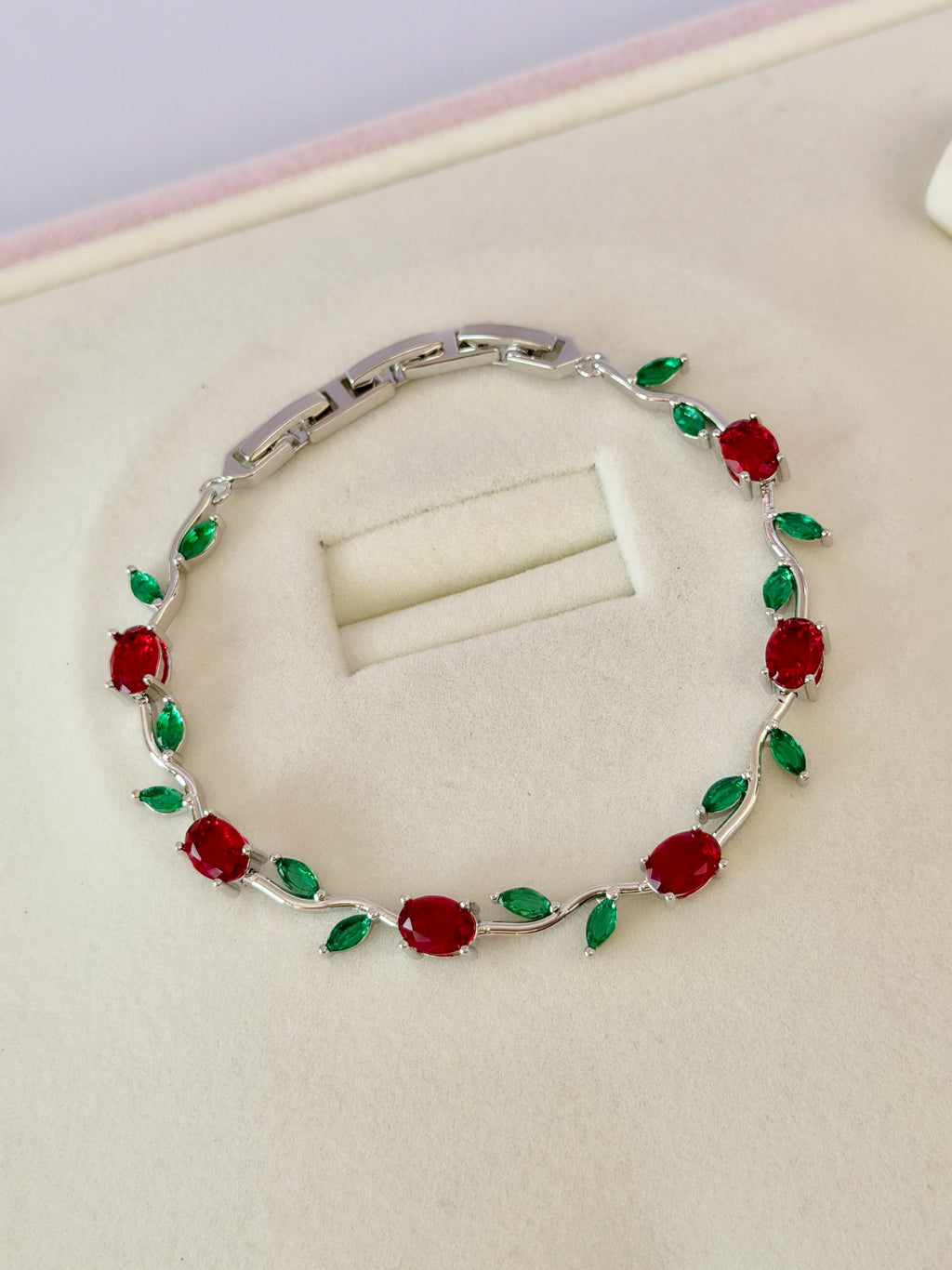Pulsera Tulipanes Rojo y Verde
