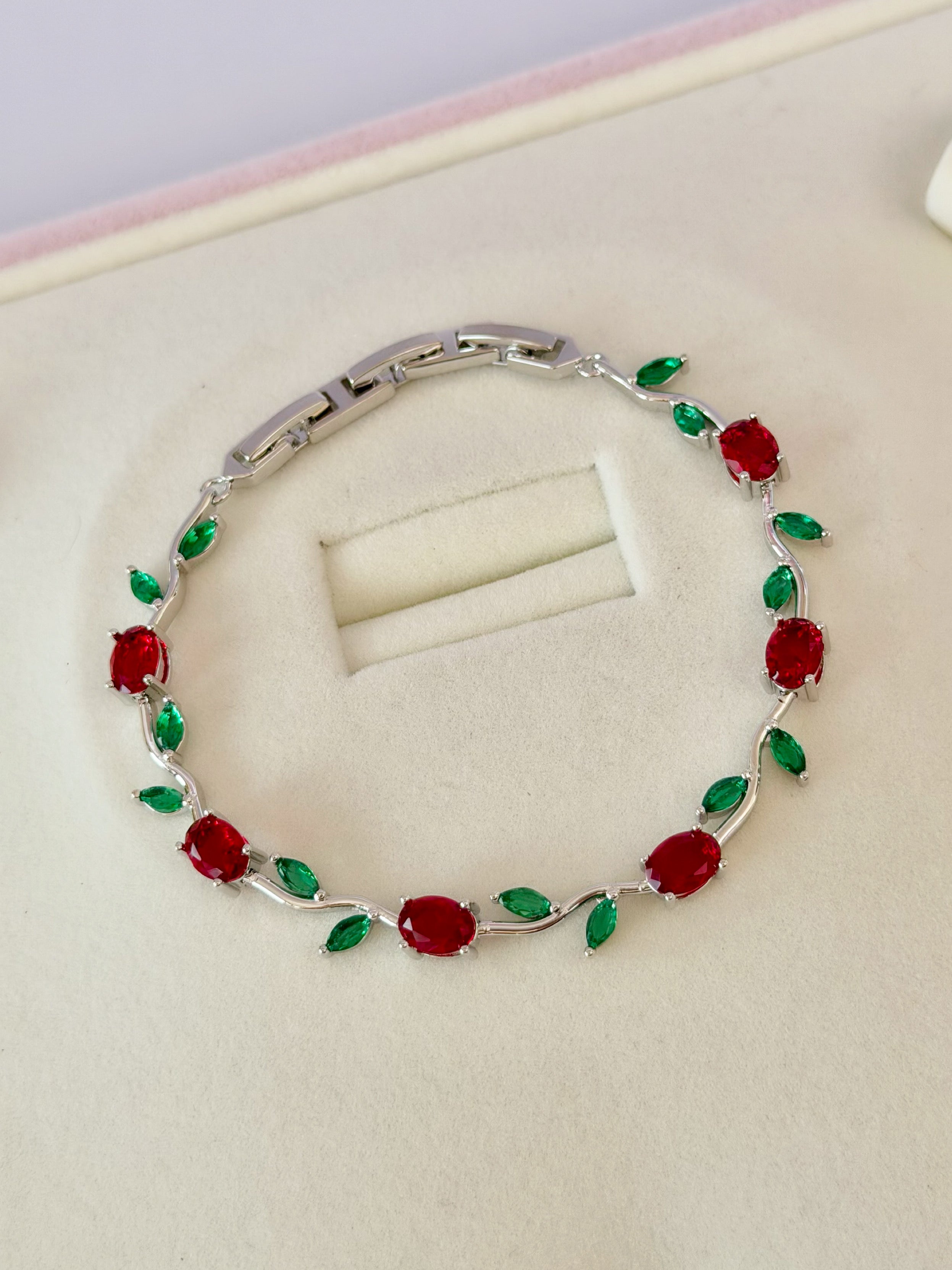 Pulsera Tulipanes Rojo y Verde