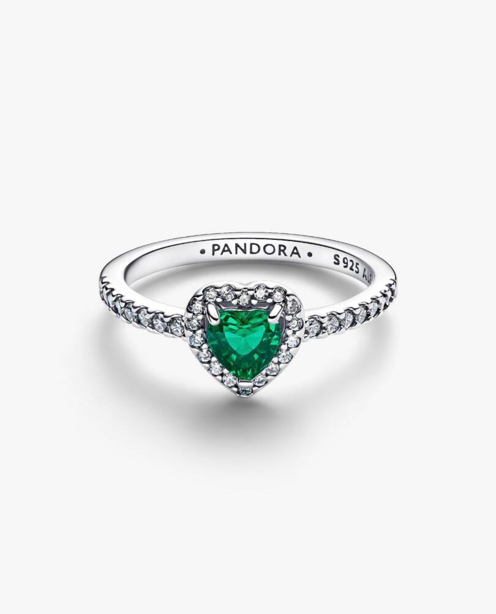 Anillo Corazón Nivelado Verde