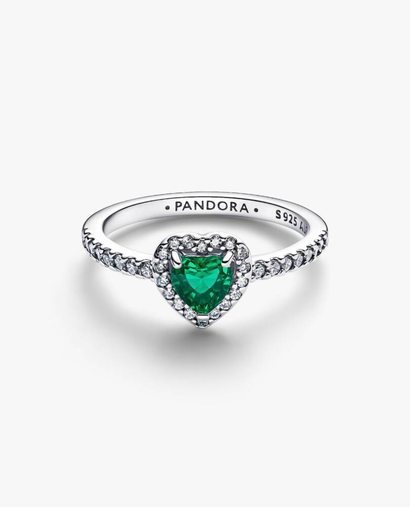 Anillo Corazón Nivelado Verde