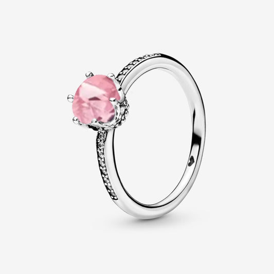 Anillo Corona Resplandor Rosa