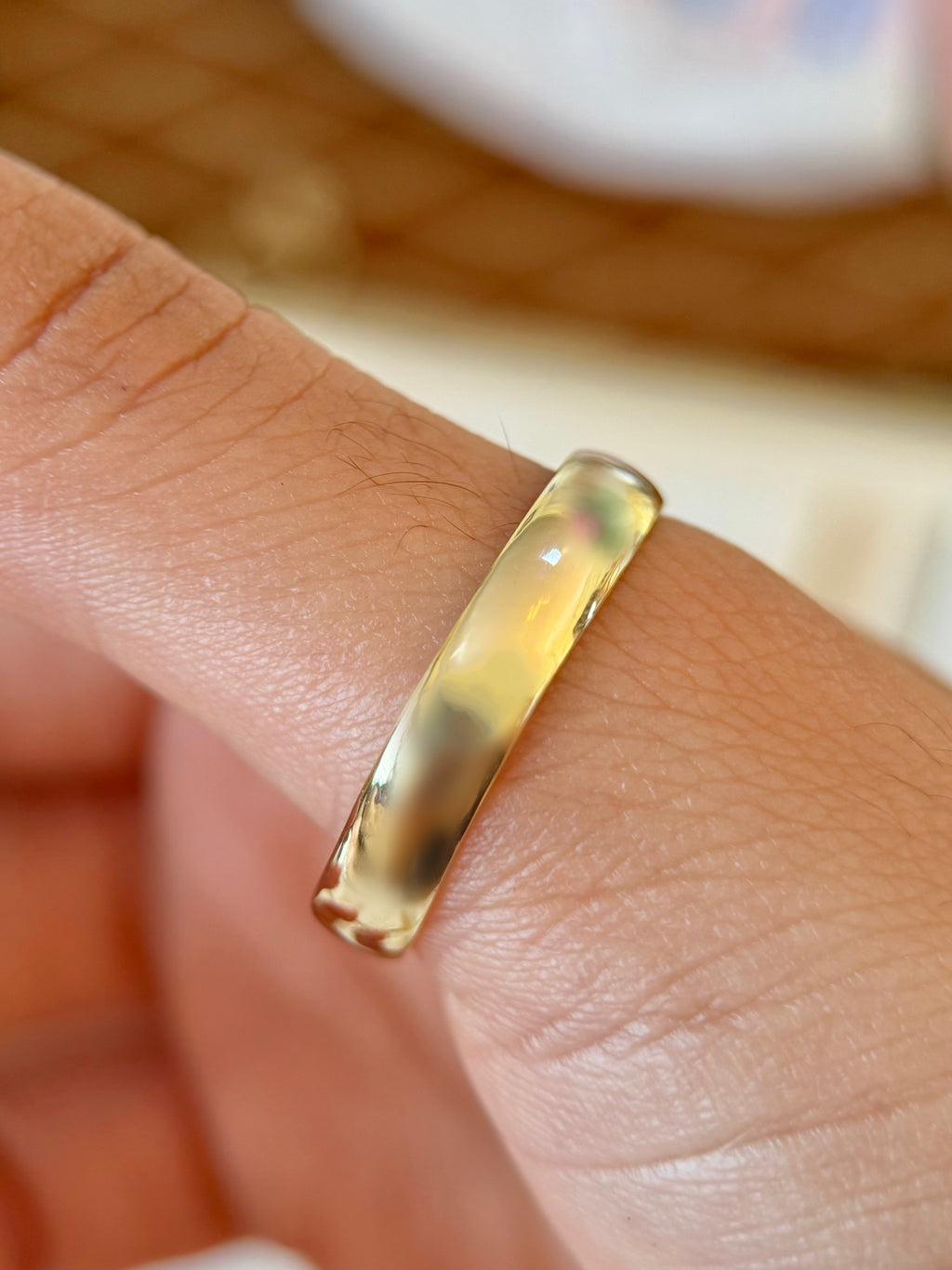 Anillo Aro Liso 4mm Dorado