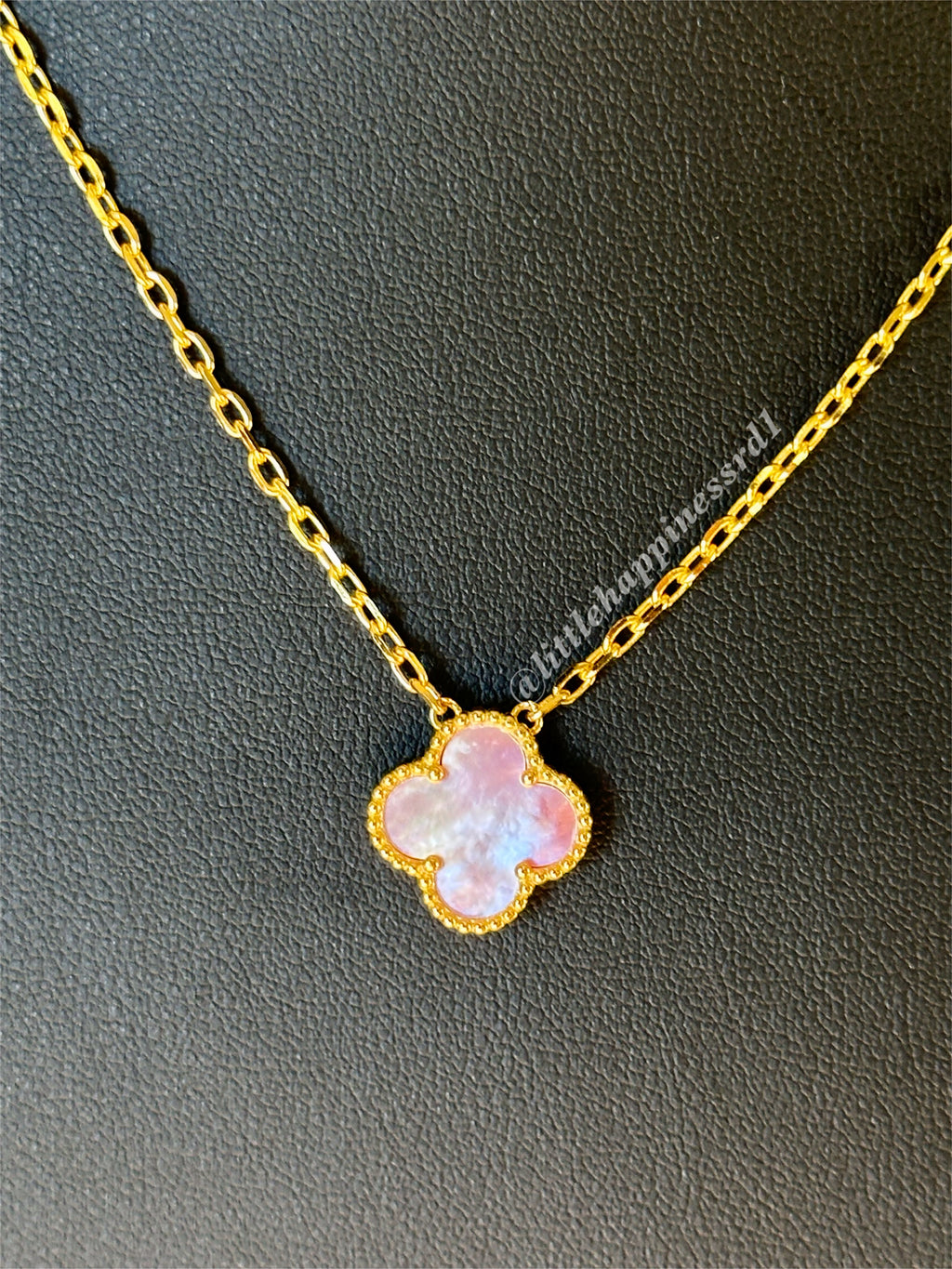 Collar 1 Trébol Rosa