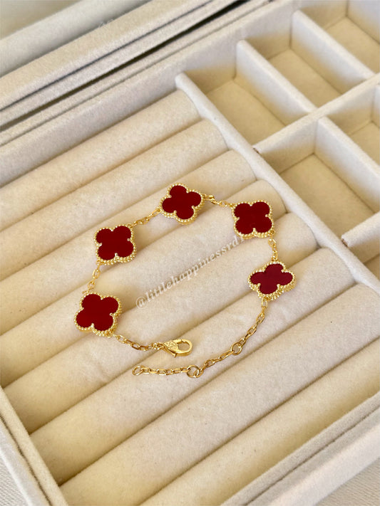 Pulsera Tréboles Rojos