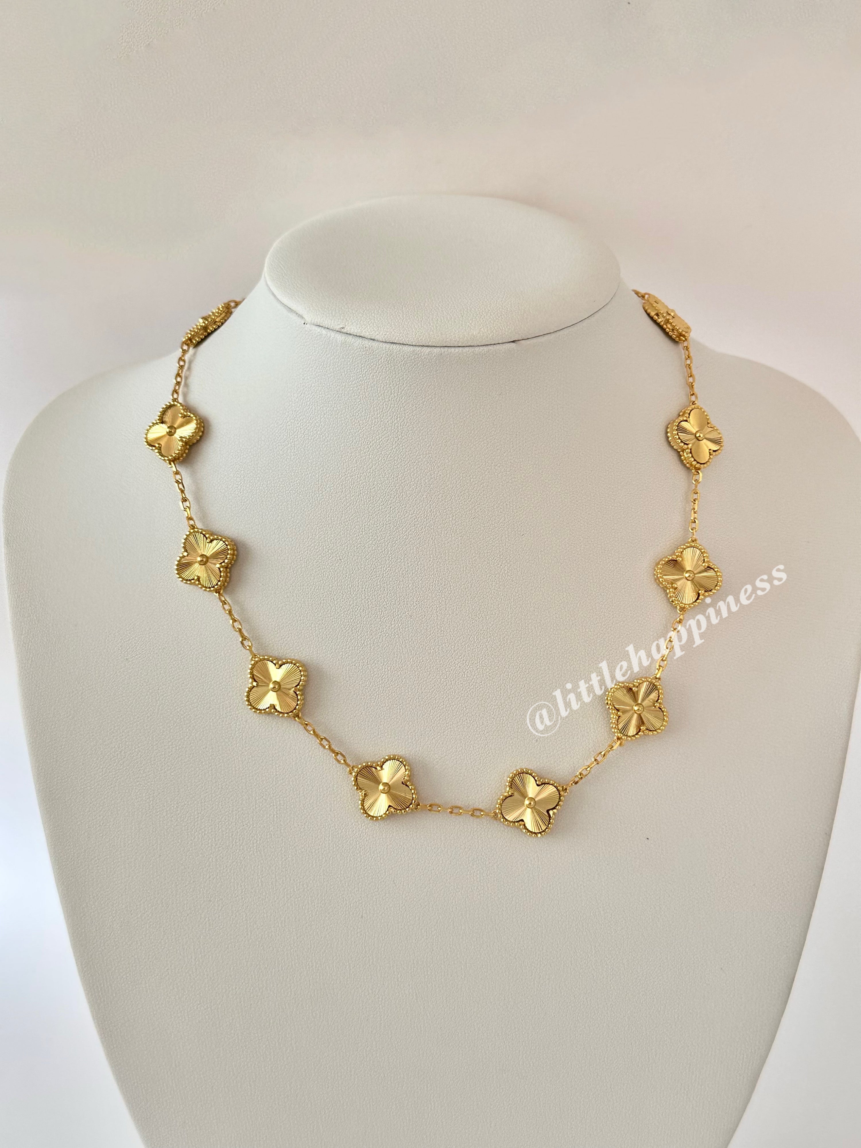 Collar 10 tréboles Dorado