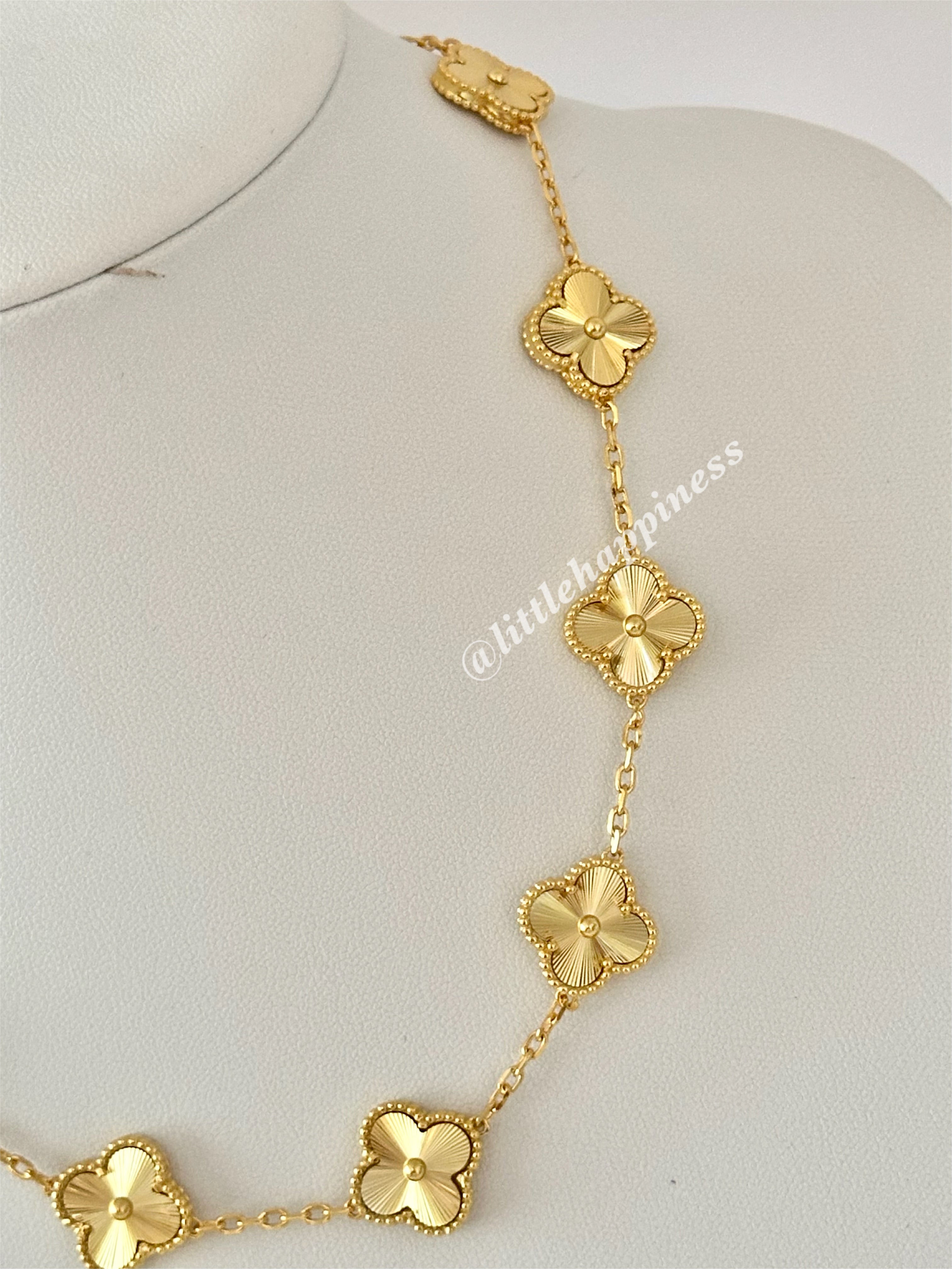 Collar 10 tréboles Dorado