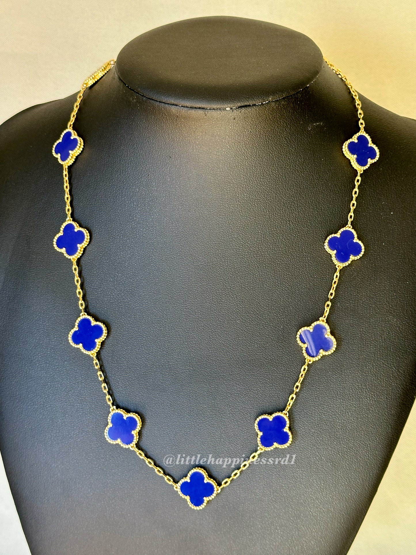 Collar 10 Tréboles Azul