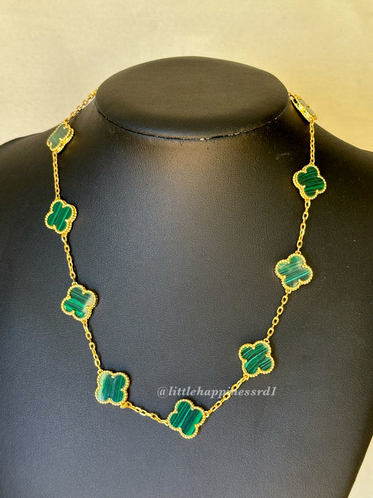 Collar 10 Tréboles Verde