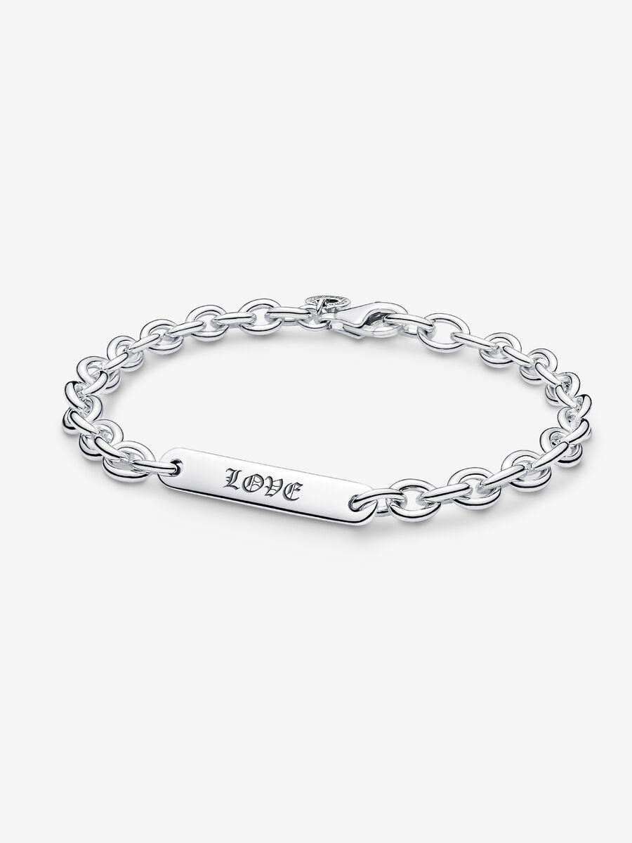 Pulsera De Eslabones con Barra Grabable