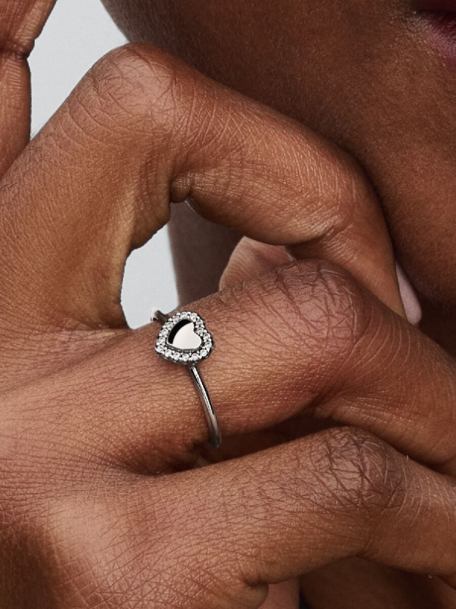 Anillo Halo y Corazón Grabable