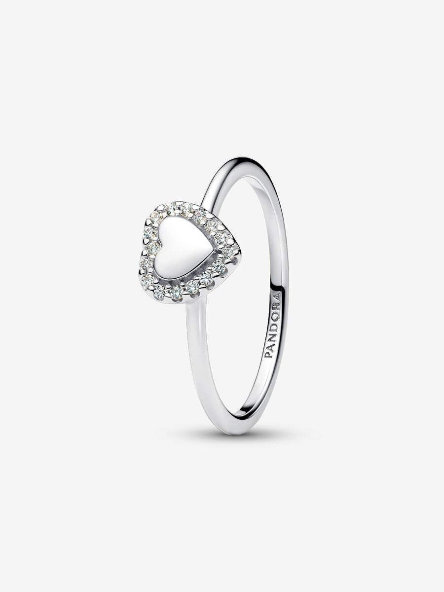 Anillo Halo y Corazón Grabable