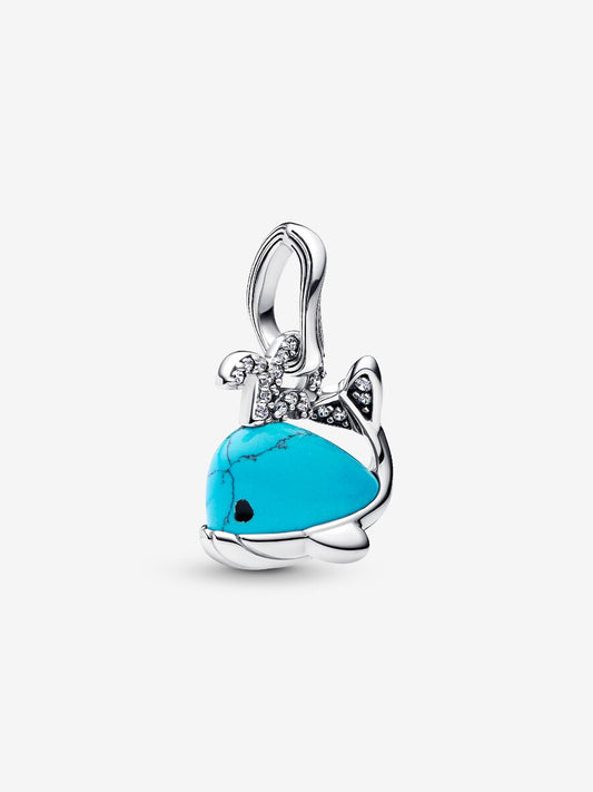 Charm Colgante Ballena color Turquesa