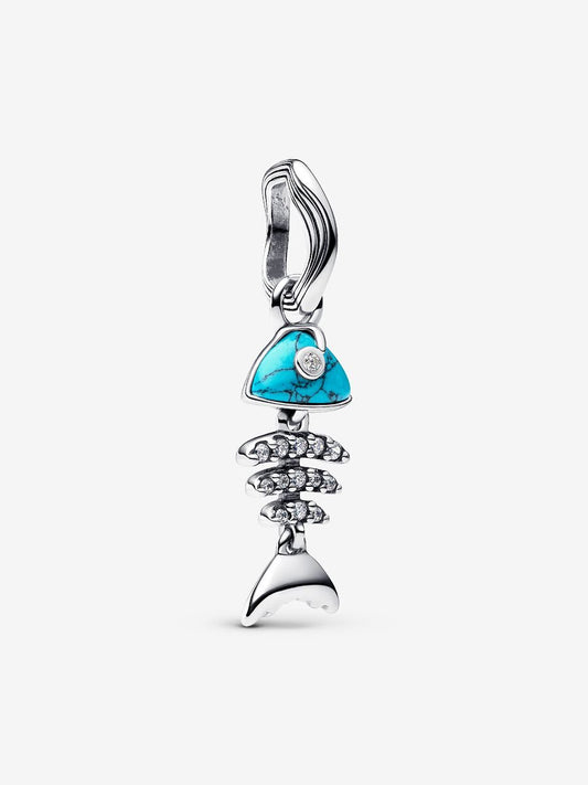 Charm Colgante Espina Pez Color Turquesa