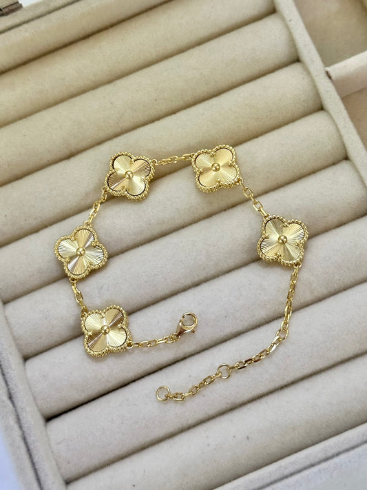 Pulsera Tréboles Dorados