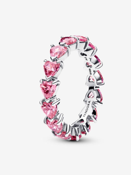 Anillo Corazones Rosa