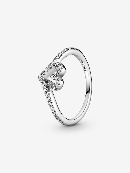 Anillo corazón Brillante