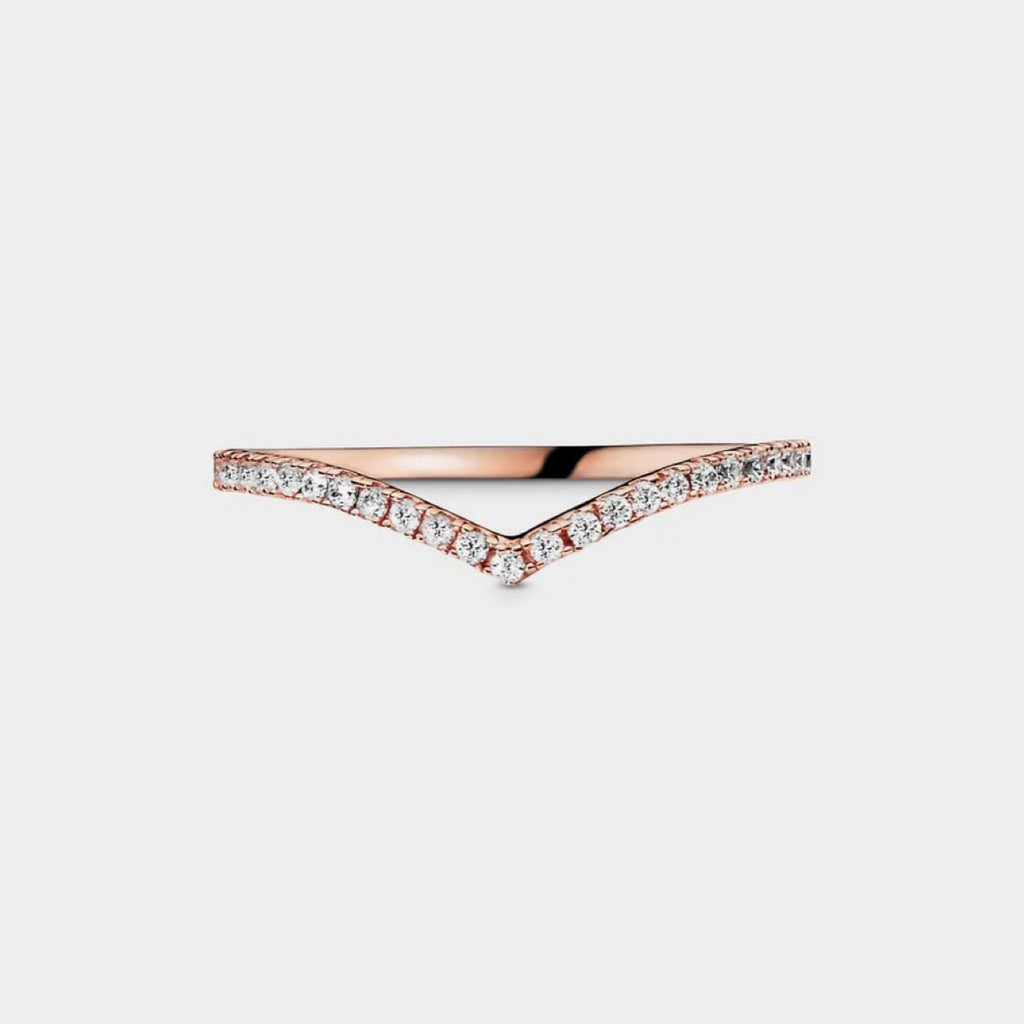 Anillo Deseo Clásico Resplandeciente Rose Gold
