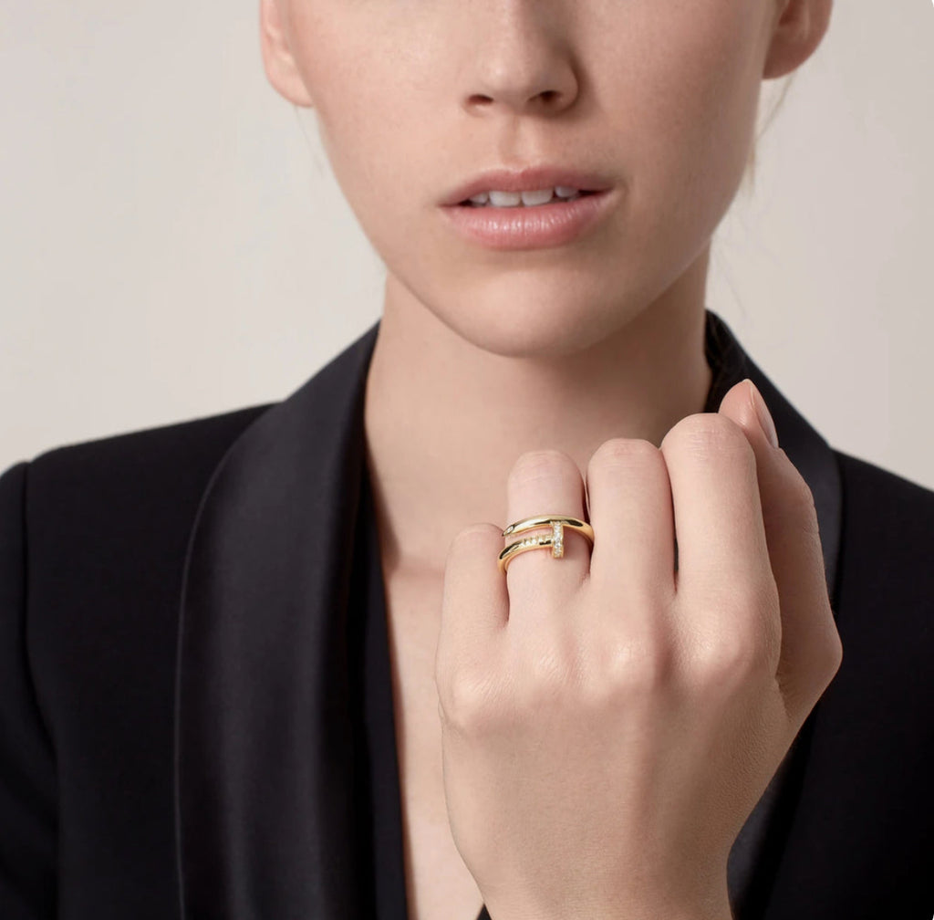 Anillo Clavo Cartier Dorado