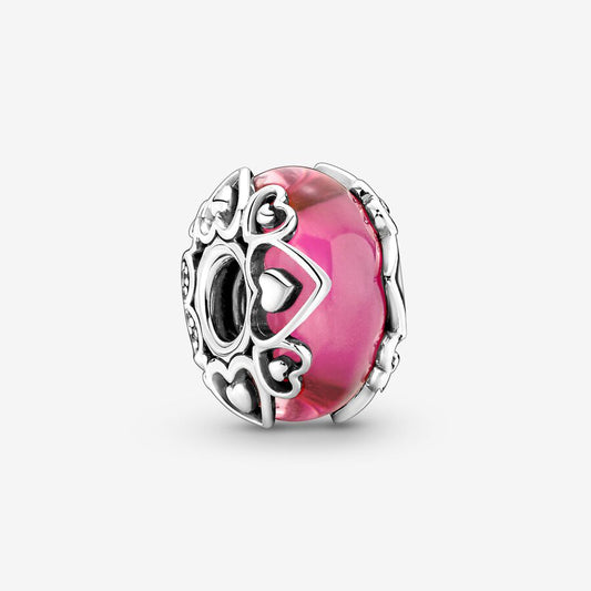 Charm Cristal de Murano Rosa