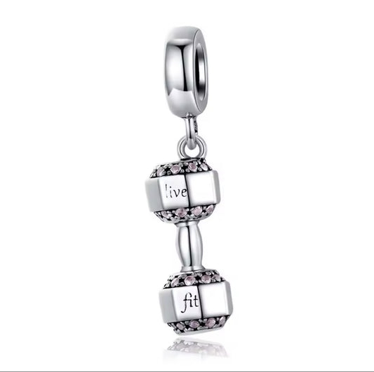 Charm Colgante Mancuerna Gimnasio