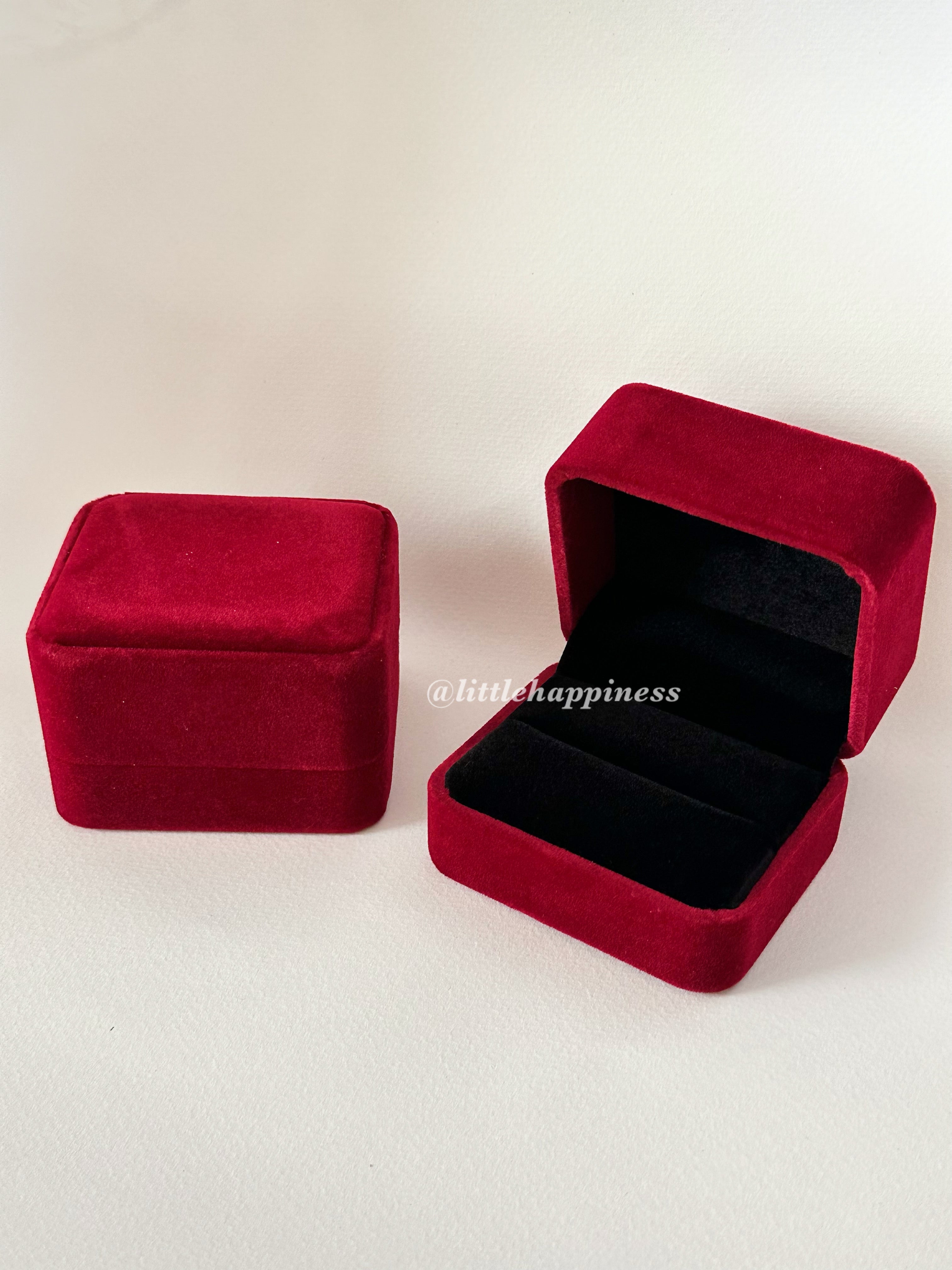 Caja Roja Para Trio de Boda