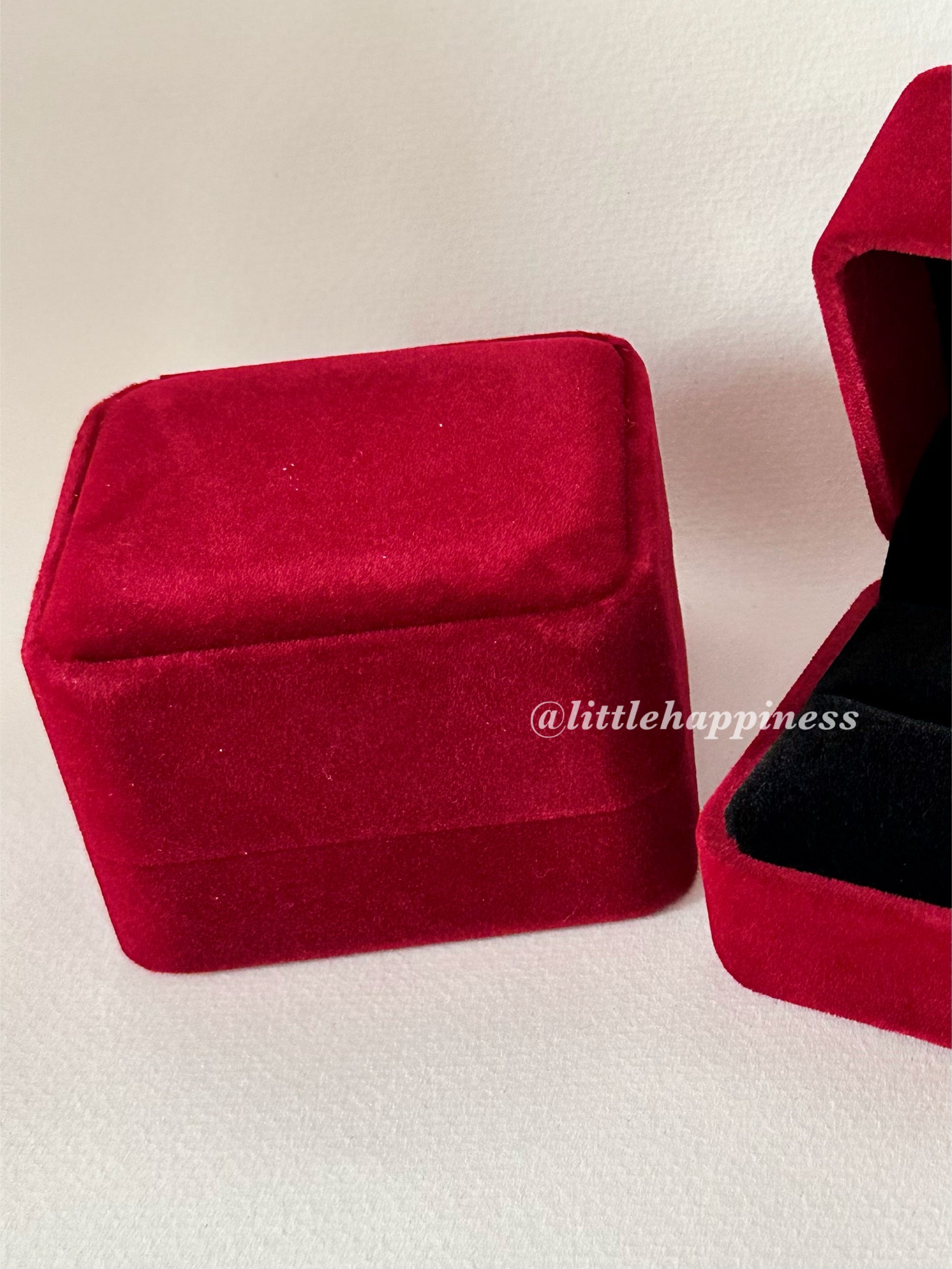 Caja Roja Para Trio de Boda