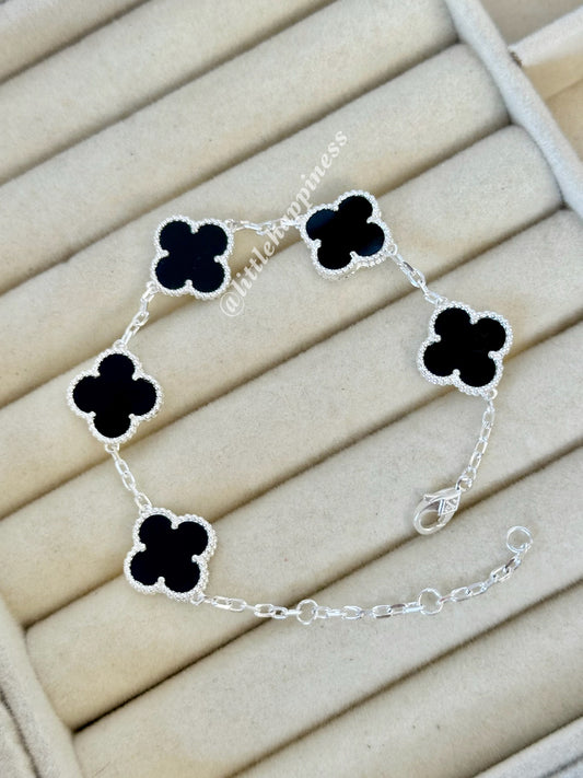 Pulsera Tréboles Negros