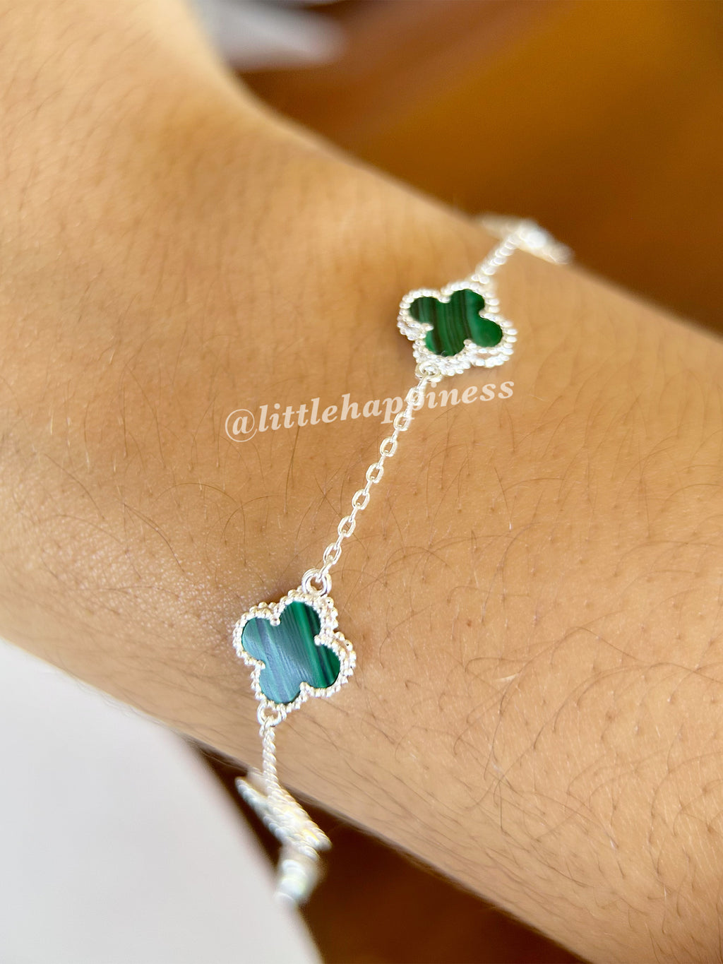 Pulsera Mini Tréboles Verdes