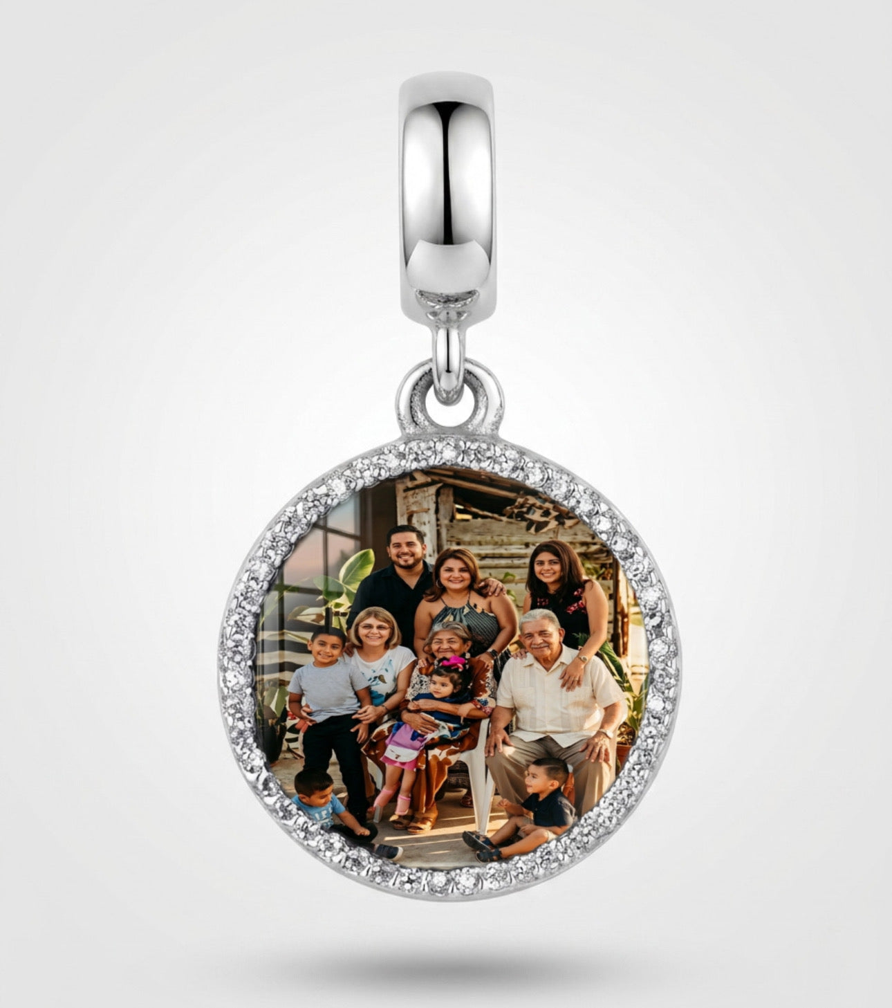 Charm Personalizado Colgante Con Zirconias