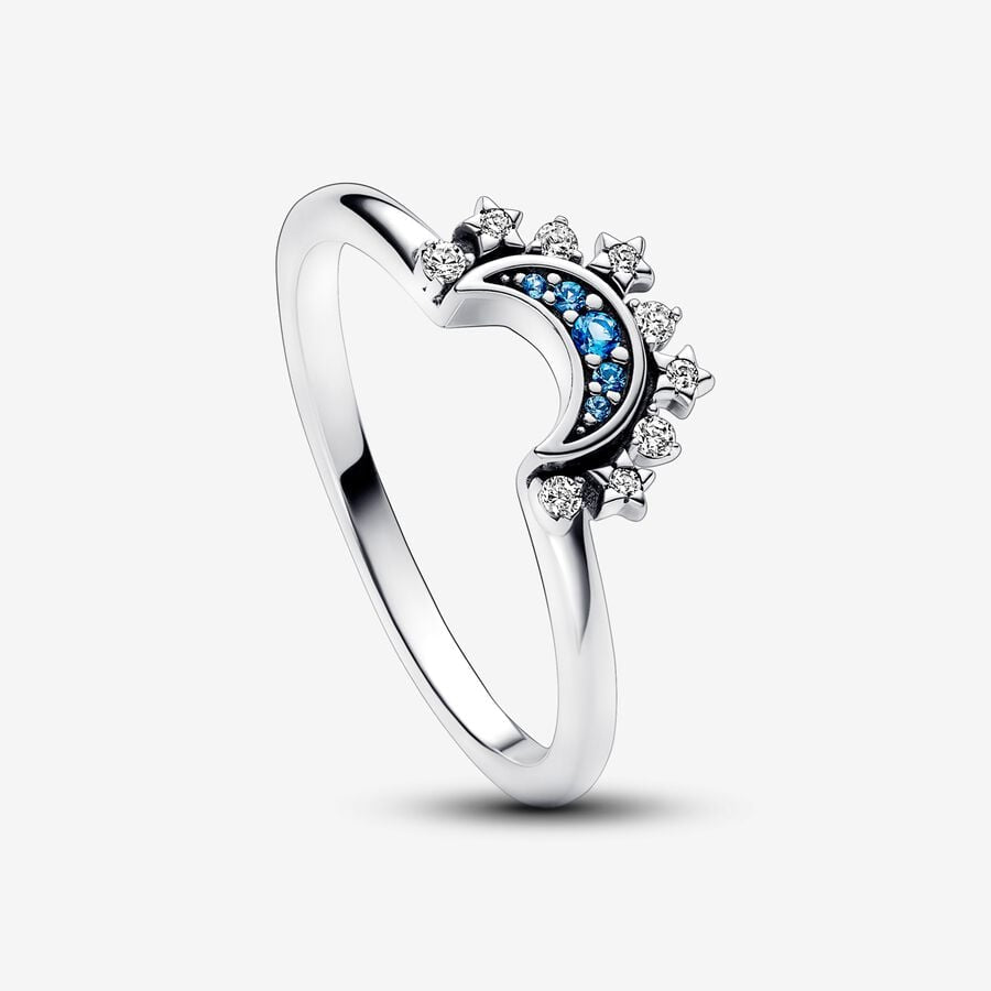 Anillo Luna Celestial Azul