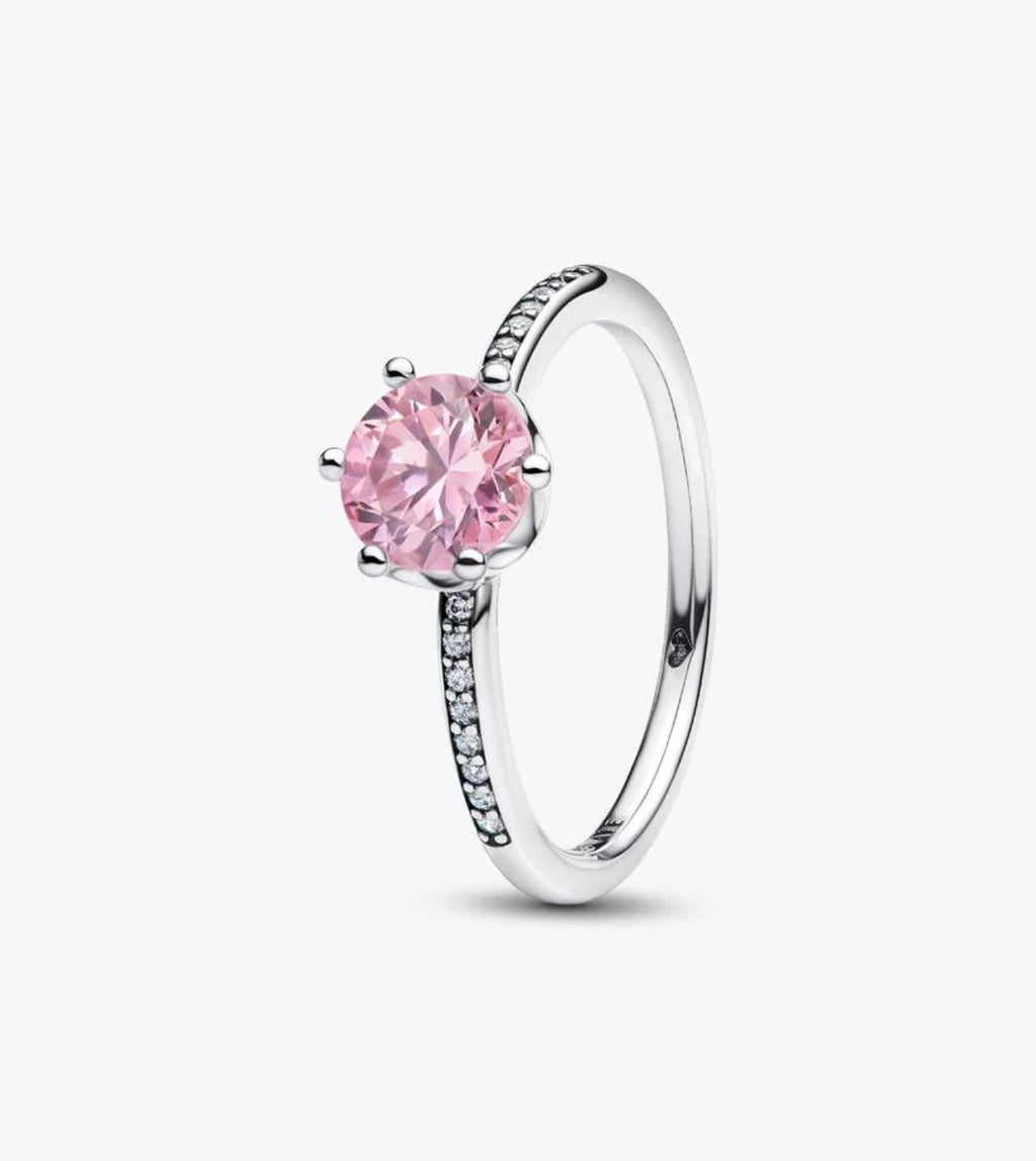 Anillo Corona Resplandor Rosa