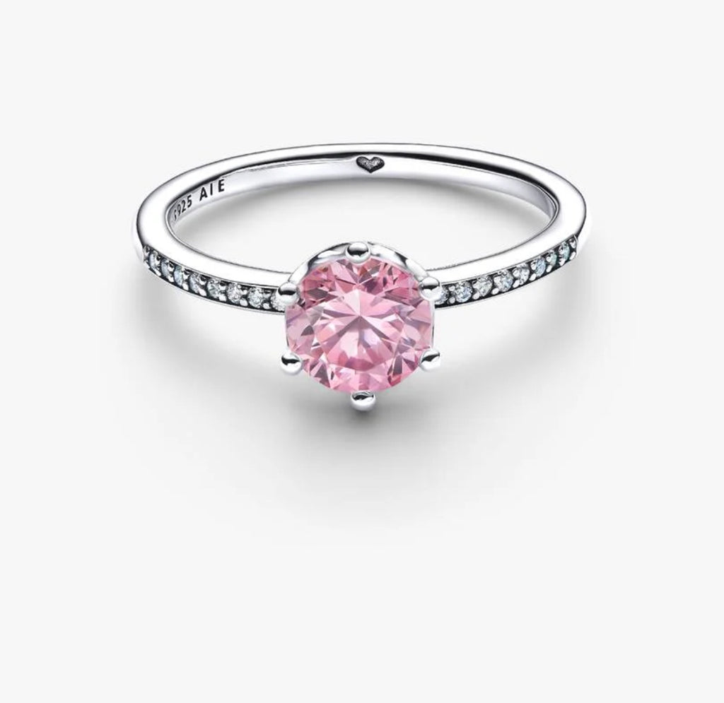 Anillo Corona Resplandor Rosa