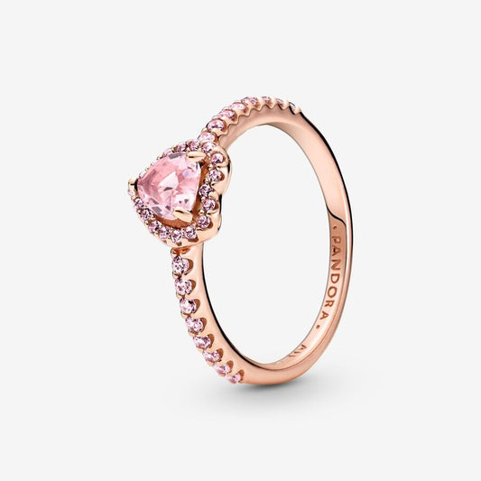 Anillo Corazón Brillante Rose Gold