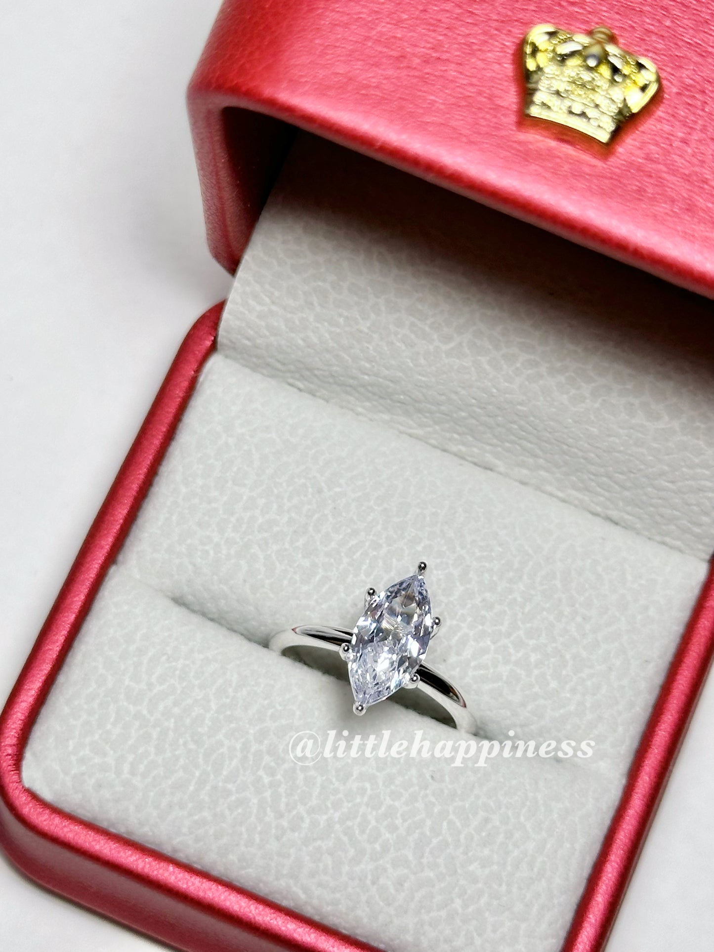 Anillo compromiso Corte Marquesa, aro sin piedras