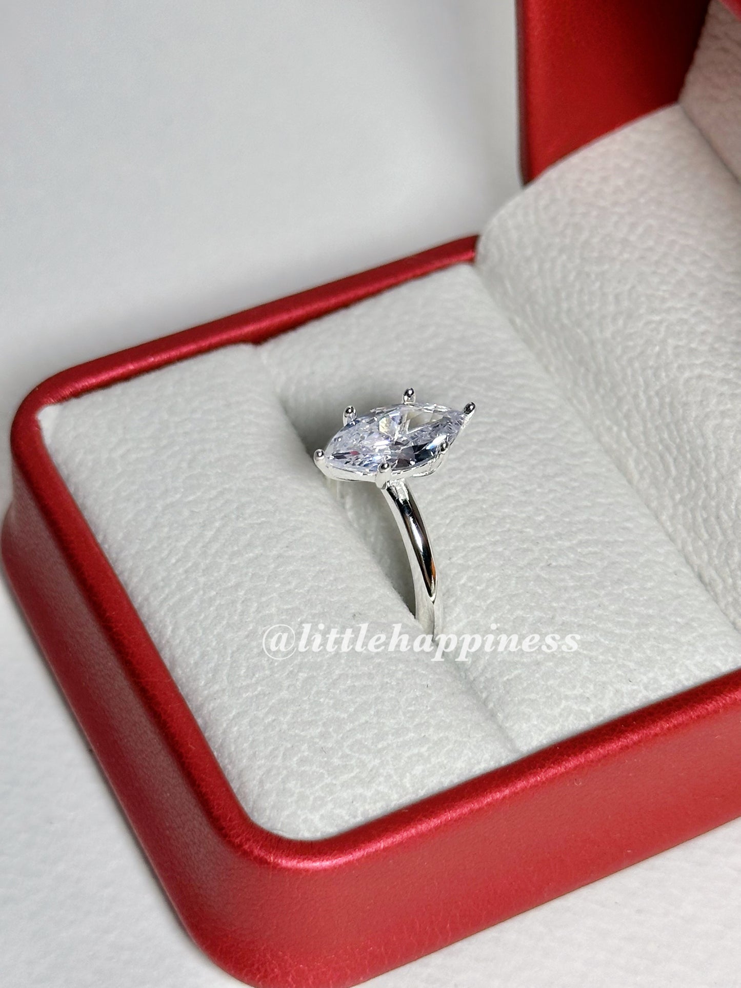 Anillo compromiso Corte Marquesa, aro sin piedras