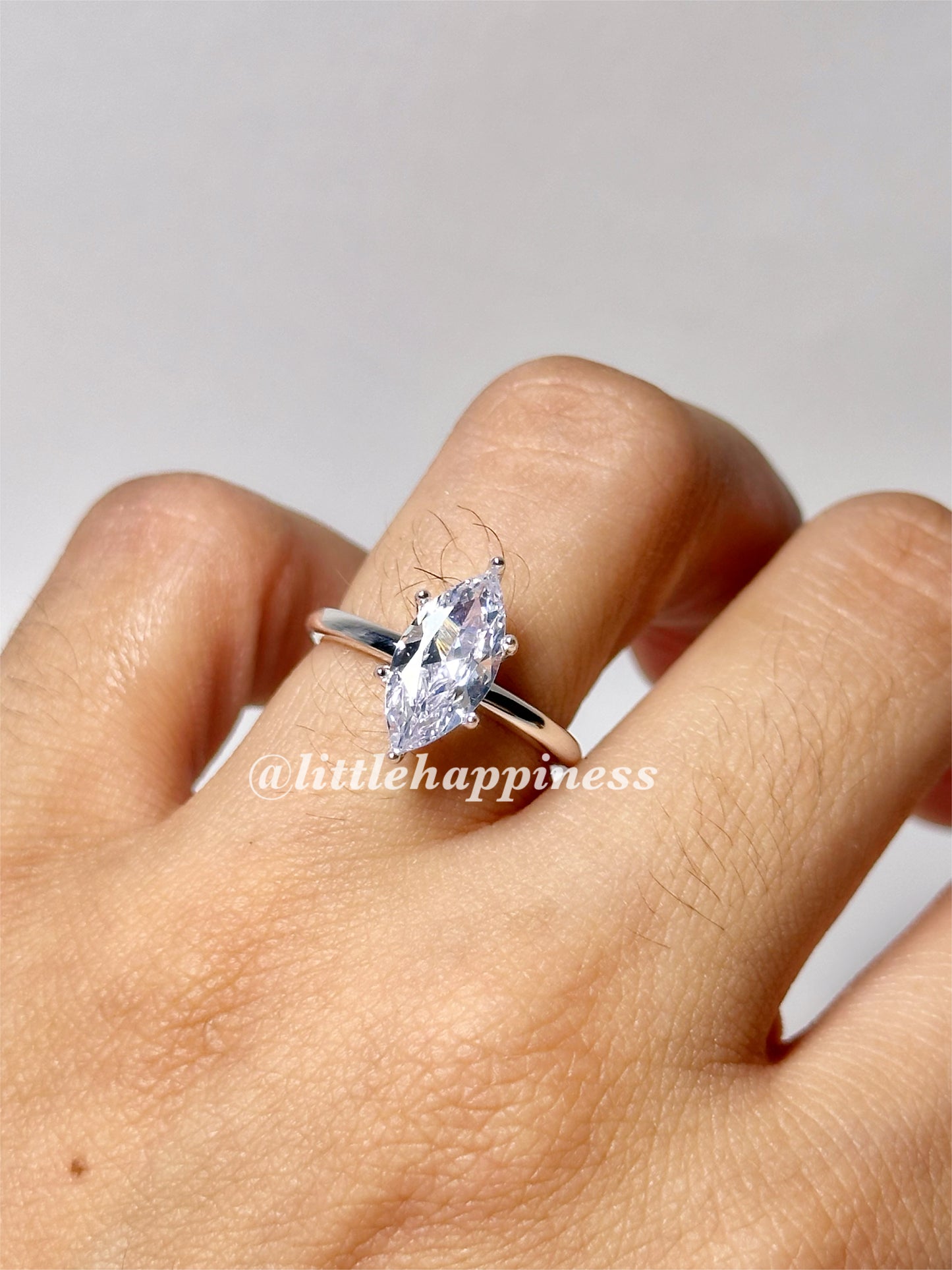 Anillo compromiso Corte Marquesa, aro sin piedras