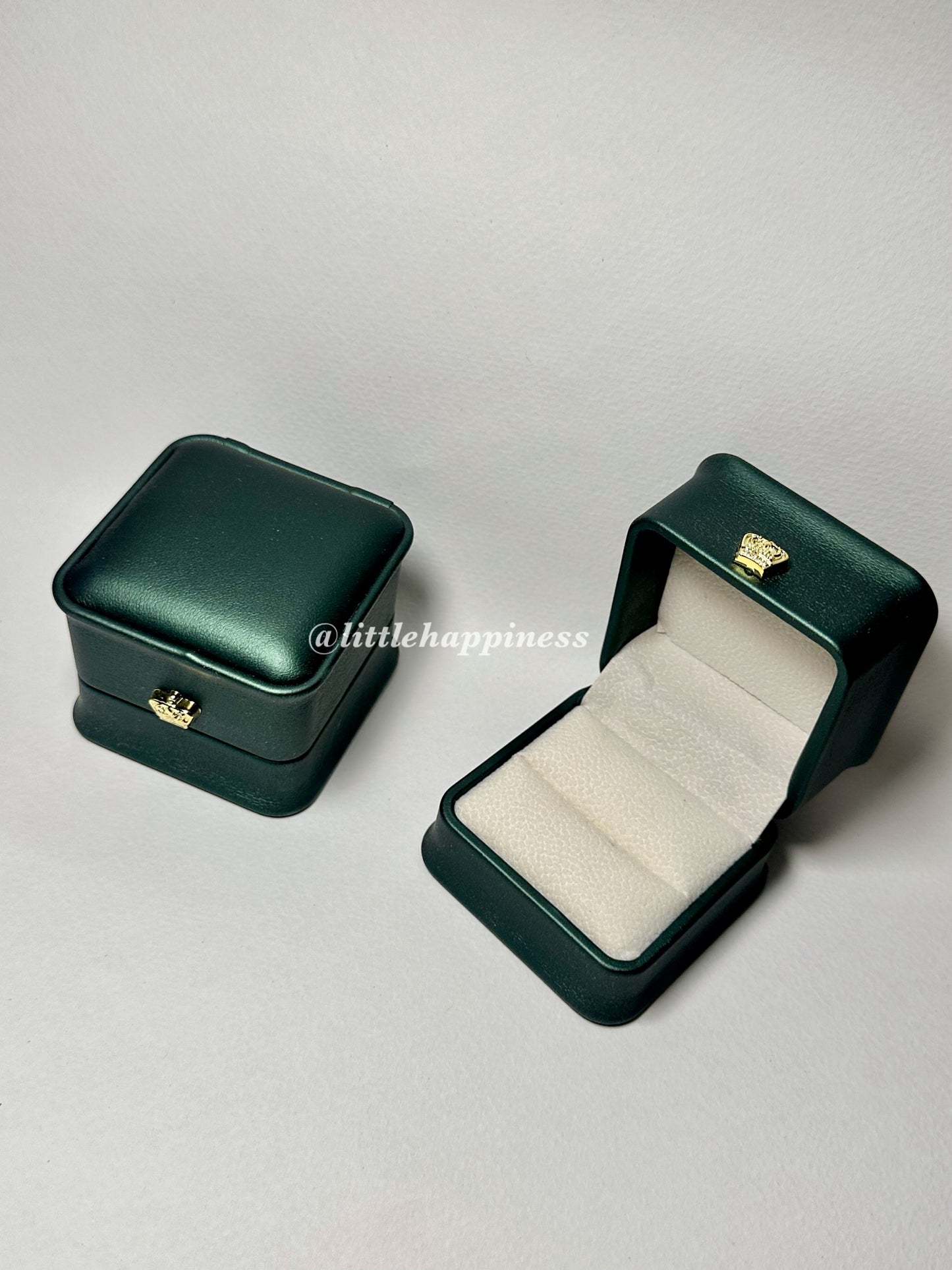 Caja Verde Oscuro para Anillo