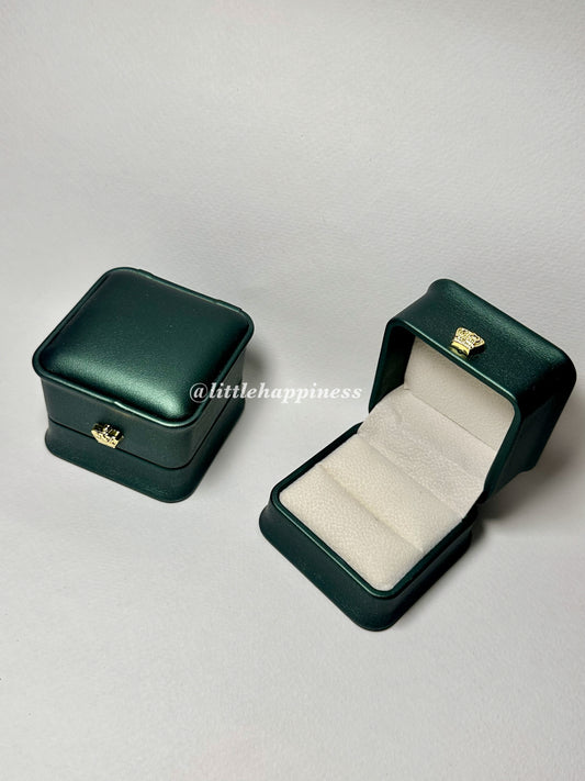 Caja Verde Oscuro para Anillo