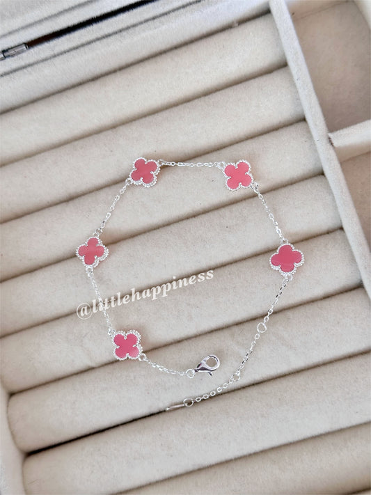 Pulsera Mini Tréboles Rosa