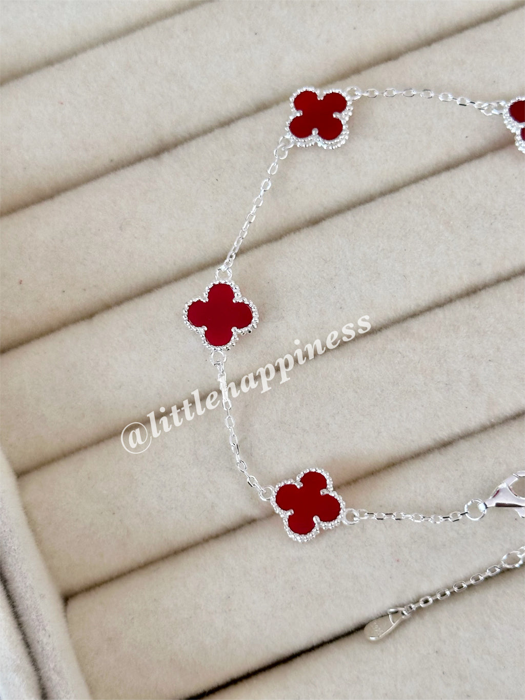 Pulsera Mini Tréboles Rojos