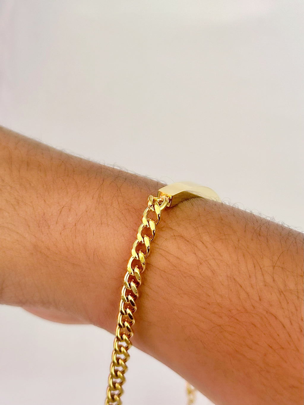 Guillo con Placa Grabable Dorado, Acero Inoxidable