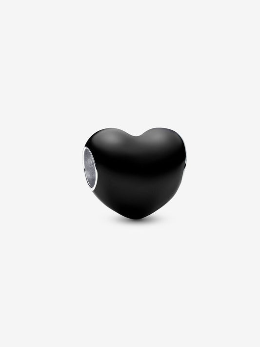 Charm Corazón Metálico Negro