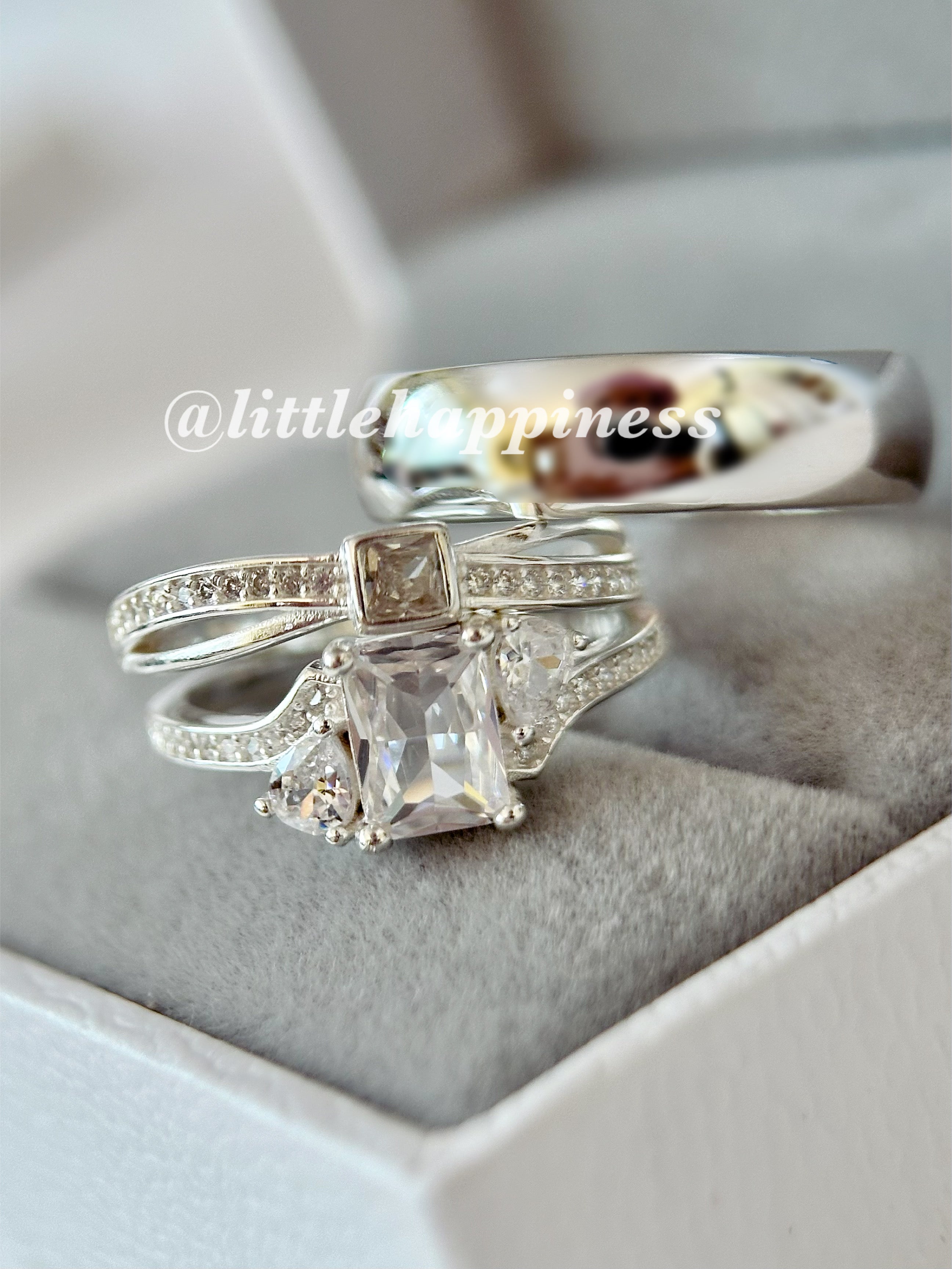 Anillos Trío De Boda