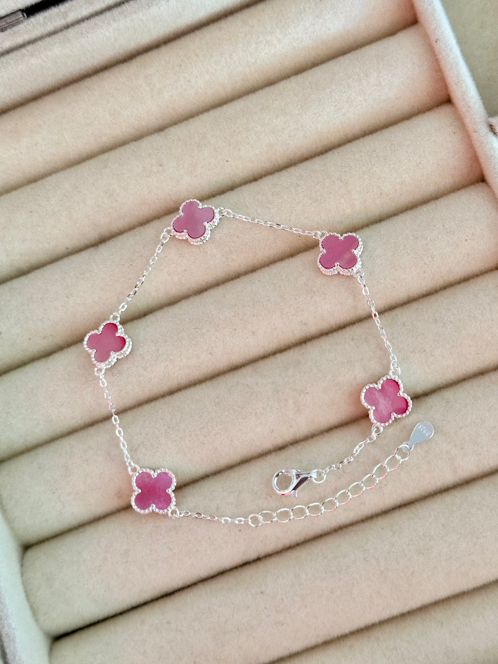 Pulsera Mini Tréboles Rosa